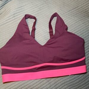 Women's Purple and Pink Sports Bra